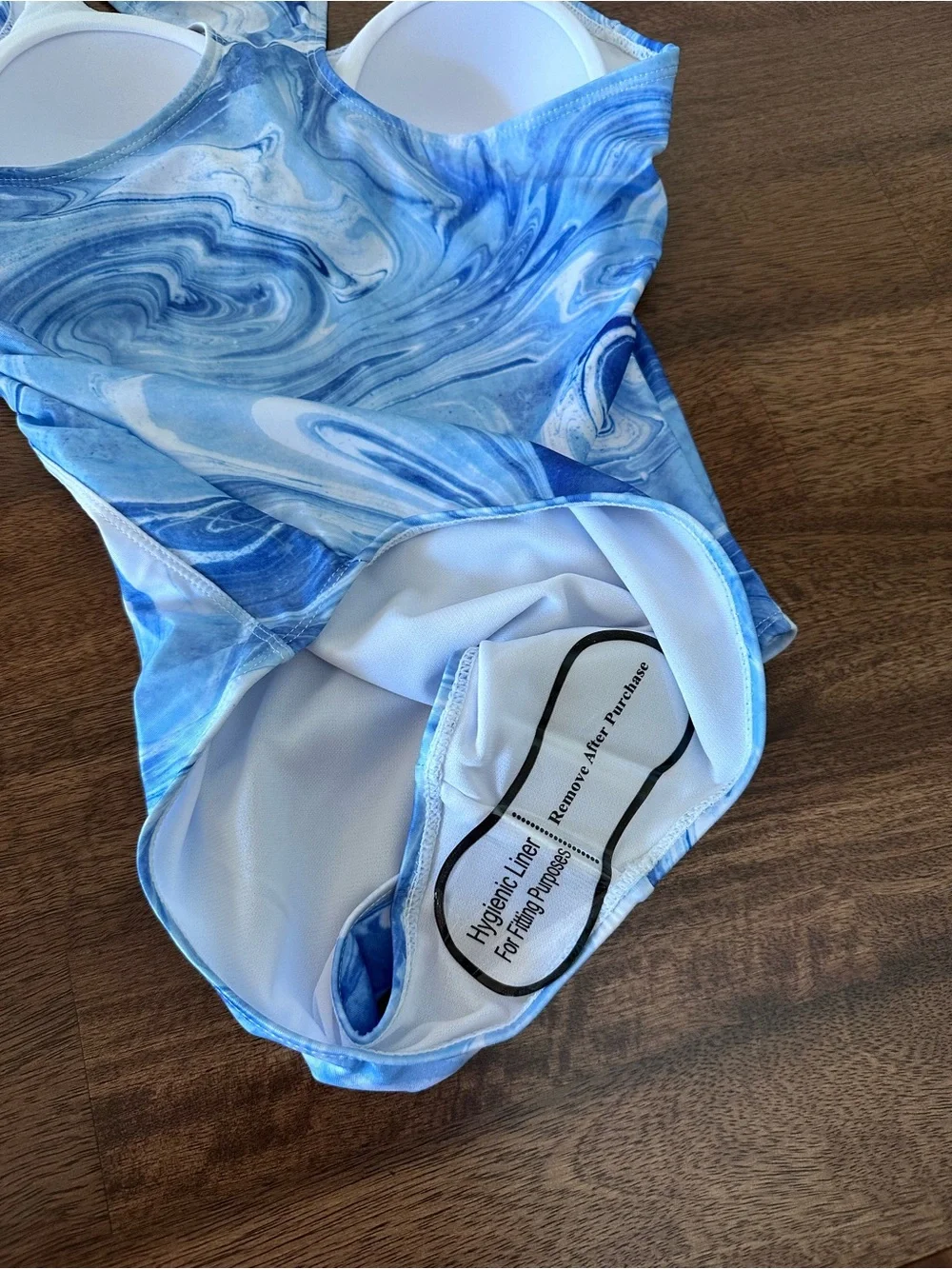 Nicole Miller Blue Marble One-Piece Swimsuit